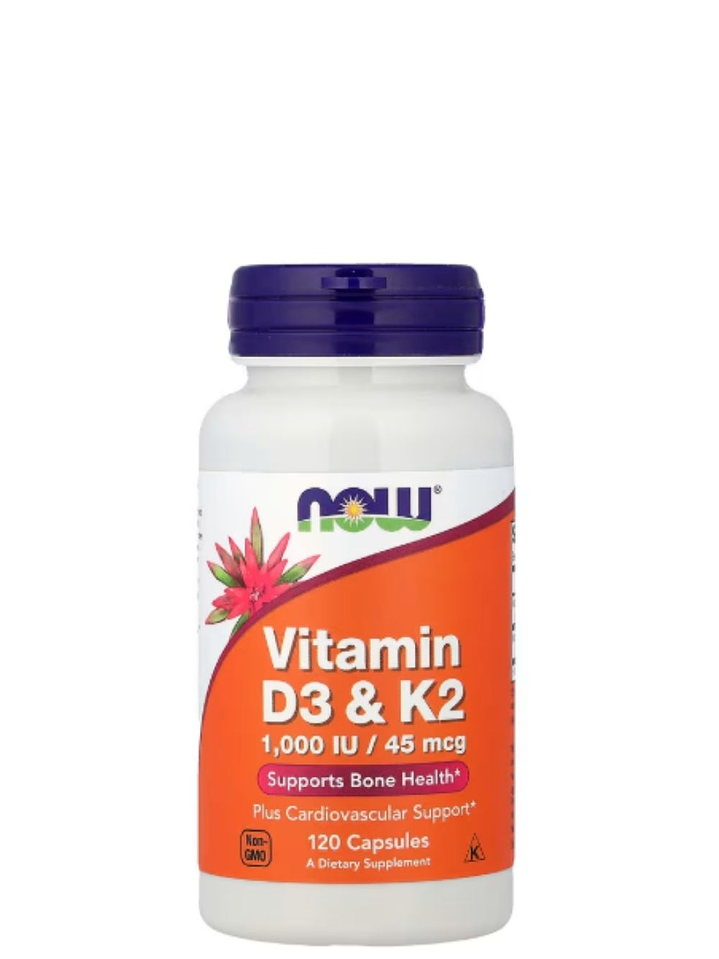 Vitamina D3 + K2 NOW Foods 120 cápsulas | Fortaleza ósea, inmunidad y energía natural | Alta absorción| Colombia 3