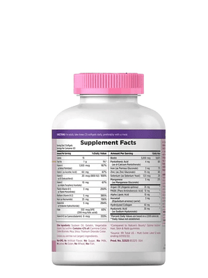 Nature’s Bounty Cabello, Piel y Uñas 250 cápsulas blandas | Biotina alta potencia | Fortalece cabello, uñas y mejora la piel | Colombia