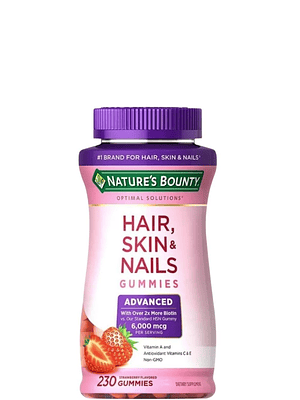 Nature’s Bounty Hair, Skin & Nails Advance Gomitas x230 | 6.000 mcg de Biotina | Cabello Brillante, Uñas Fuertes y Piel Radiante | Sabor Natural |  Colombia
