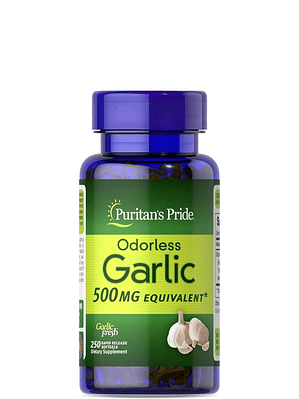 Puritan's Pride Ajo Fresco Sin Olor Premium 500 mg 250 cápsulas – Fuerza natural para tu corazón y circulación | Colombia