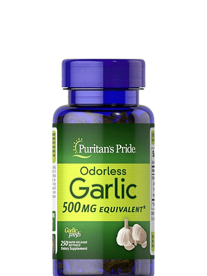 Puritan's Pride Ajo Fresco Sin Olor Premium 500 mg 250 cápsulas – Fuerza natural para tu corazón y circulación | Colombia
