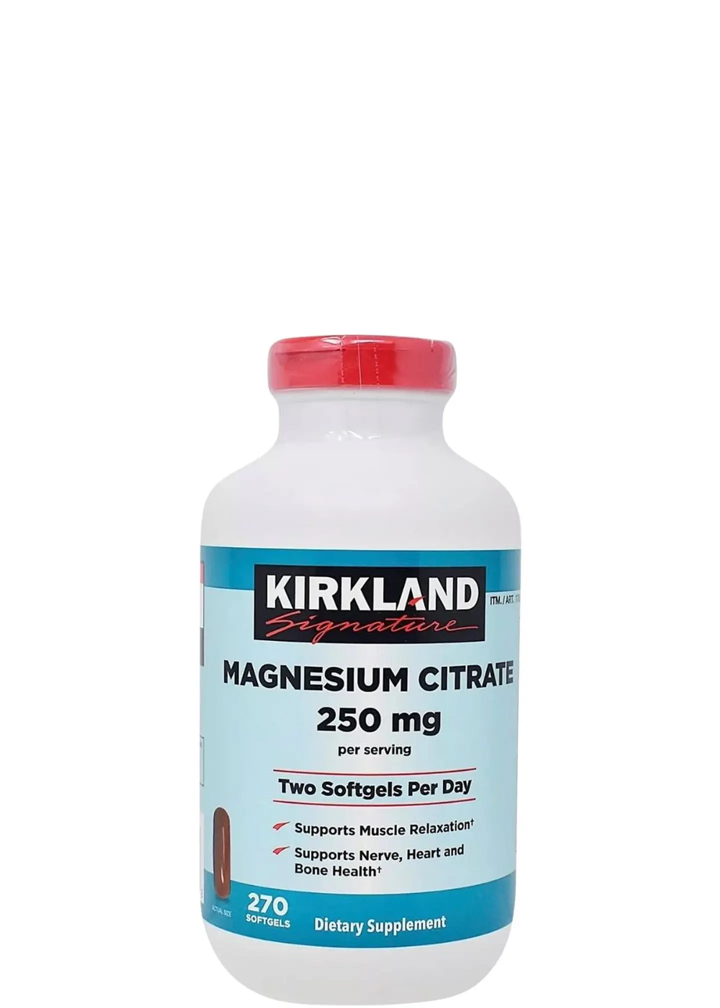 Kirkland Signature Citrato de Magnesio 250 mg (270 softgels) – Apoyo para Músculos, Nervios, Huesos y Corazón| Colombia 1
