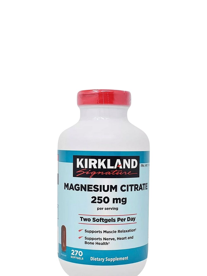 Kirkland Signature Citrato de Magnesio 250 mg (270 softgels) – Apoyo para Músculos, Nervios, Huesos y Corazón| Colombia 3
