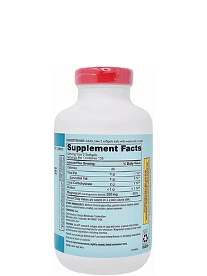 Kirkland Signature Citrato de Magnesio 250 mg (270 softgels) – Apoyo para Músculos, Nervios, Huesos y Corazón| Colombia