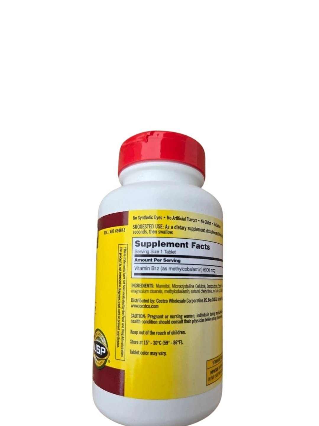 Kirkland Vitamina B12 5000 mcg Sublingual – 300 tabletas | Energía Natural, Sistema Nervioso y Metabolismo Activo | Colombia 4