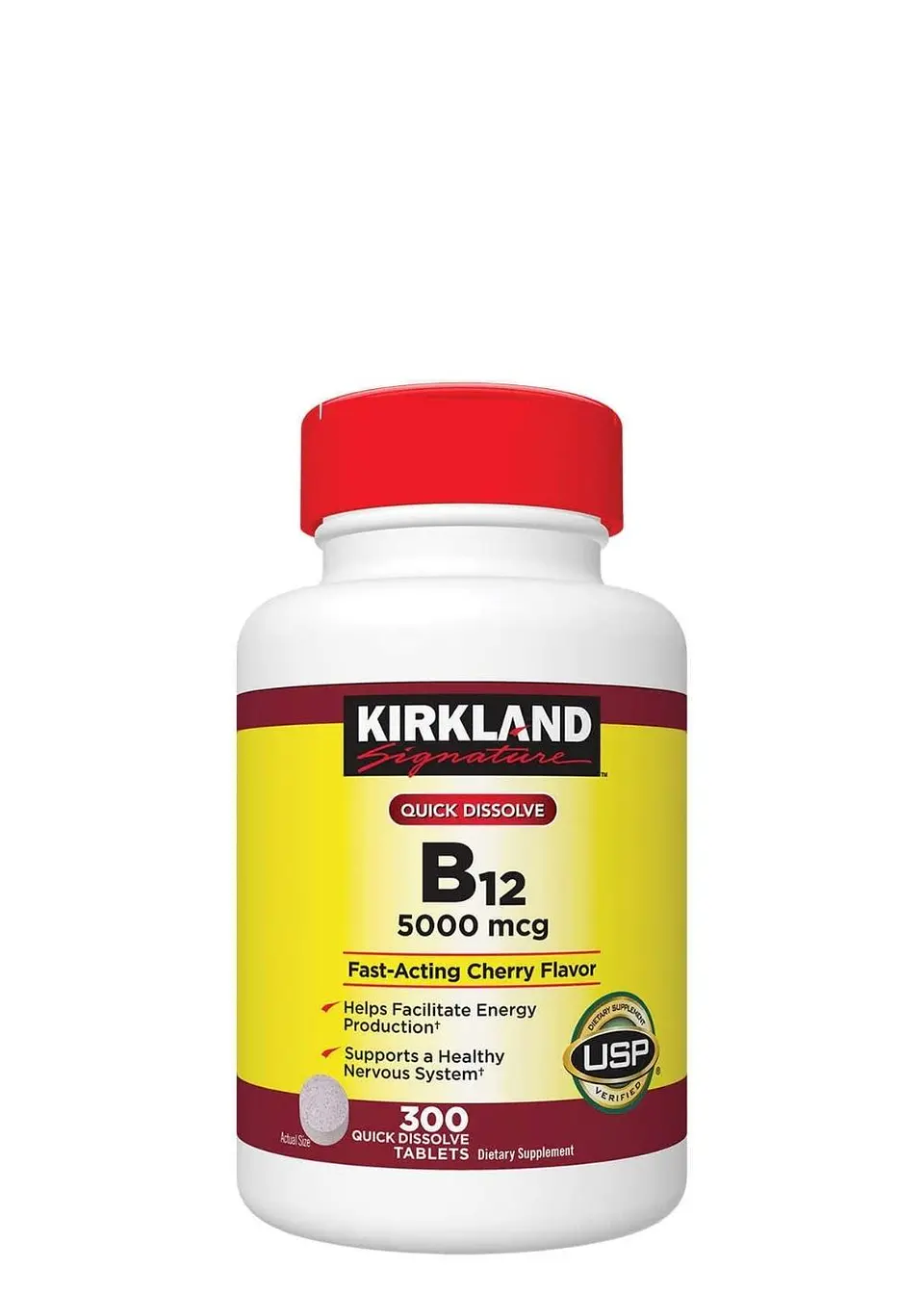 Kirkland Vitamina B12 5000 mcg Sublingual – 300 tabletas | Energía Natural, Sistema Nervioso y Metabolismo Activo | Colombia 3