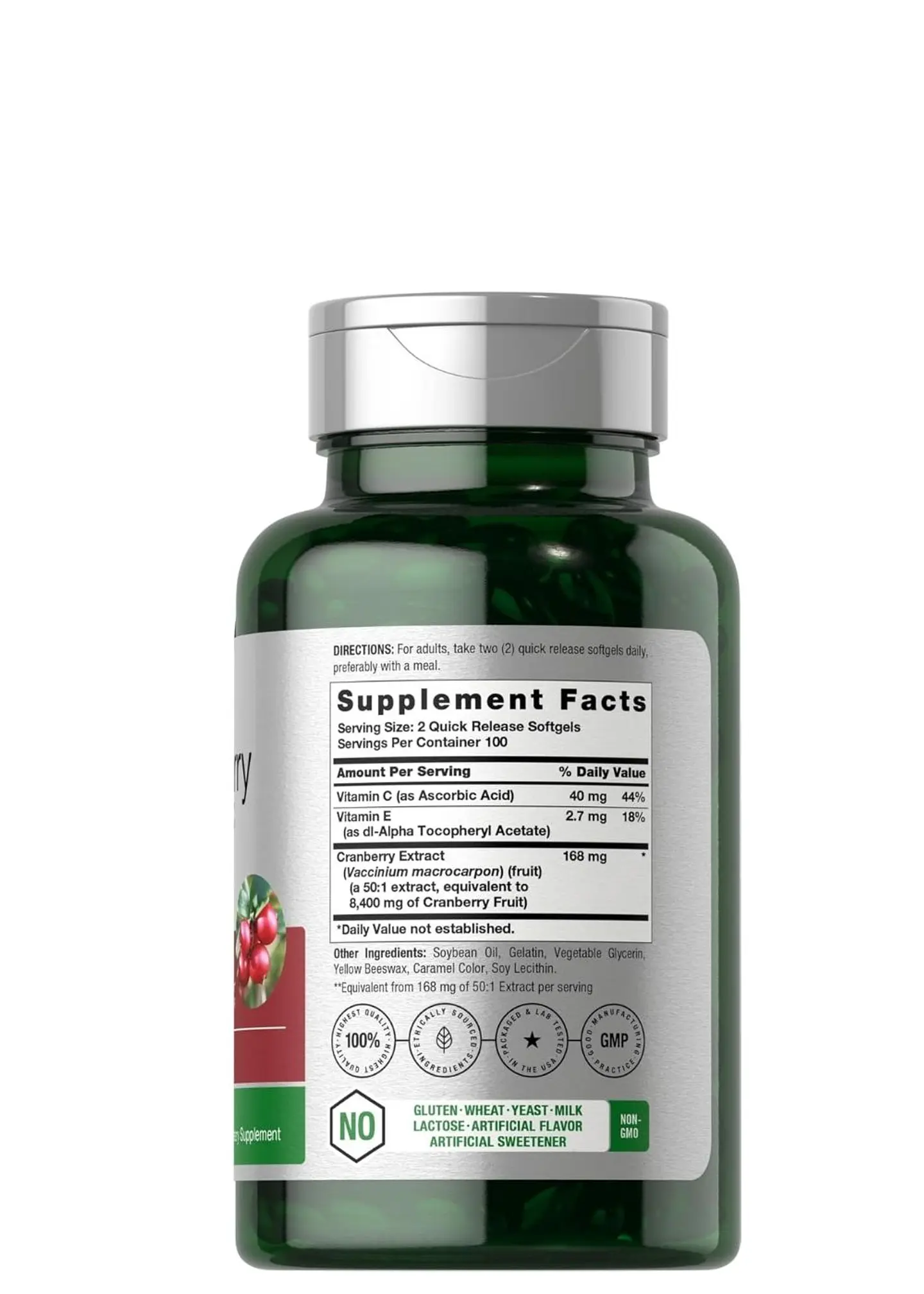 Horbäach Cranberry (Arandanos) con Vitamina C 8400 mg – 200 Cápsulas Blandas | Salud Urinaria, Inmunidad y Antioxidantes Naturales | Colombia 3