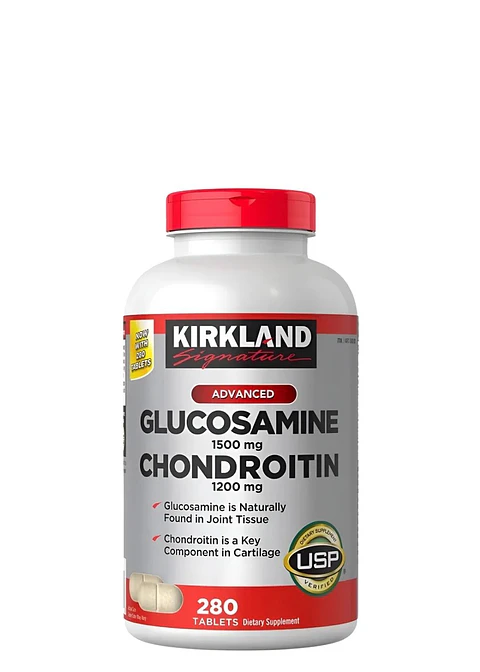 Kirkland Glucosamina + Condroitina 1500 mg | 280 tabletas | Apoyo para articulaciones, cartílagos y movilidad | Alivio y bienestar articular | Colombia