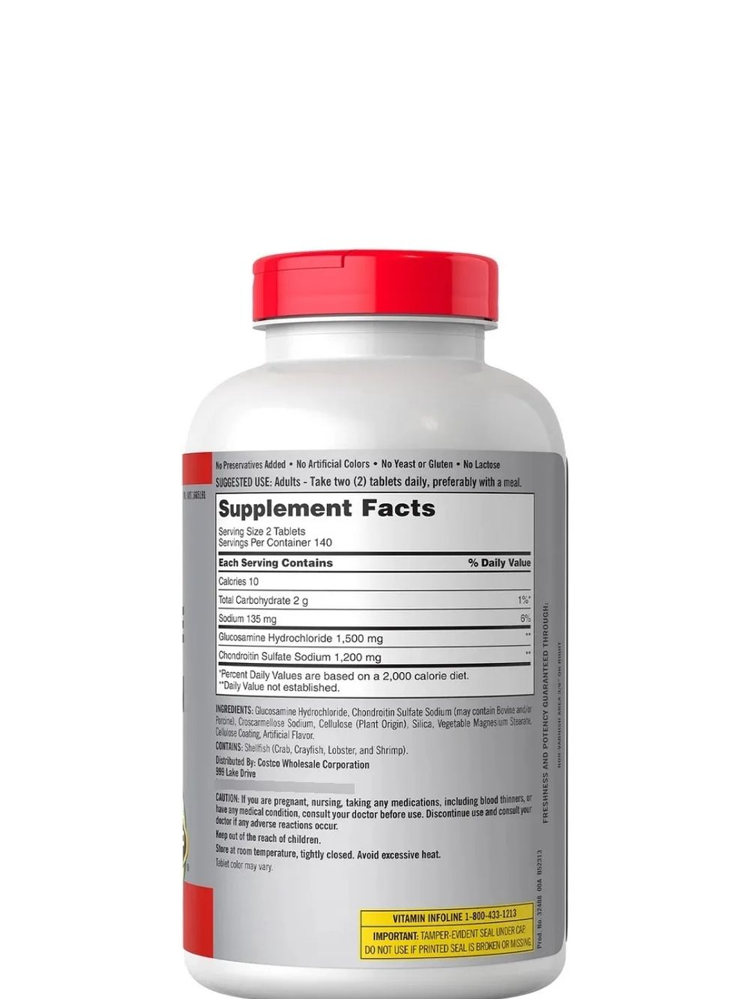 Kirkland Glucosamina + Condroitina 1500 mg | 280 tabletas | Apoyo para articulaciones, cartílagos y movilidad | Alivio y bienestar articular | Colombia 2