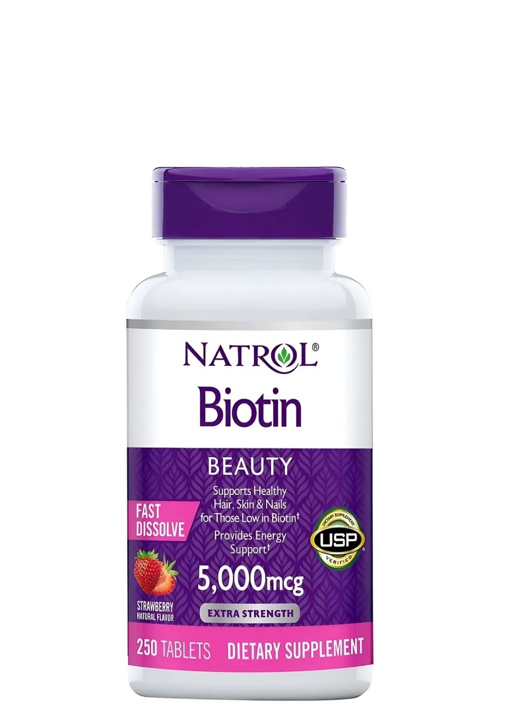Biotina Natrol 5.000 mcg Fast Dissolve – 250 tabletas | Cabello, Piel y Uñas | Alta absorción y delicioso sabor | Colombia 4