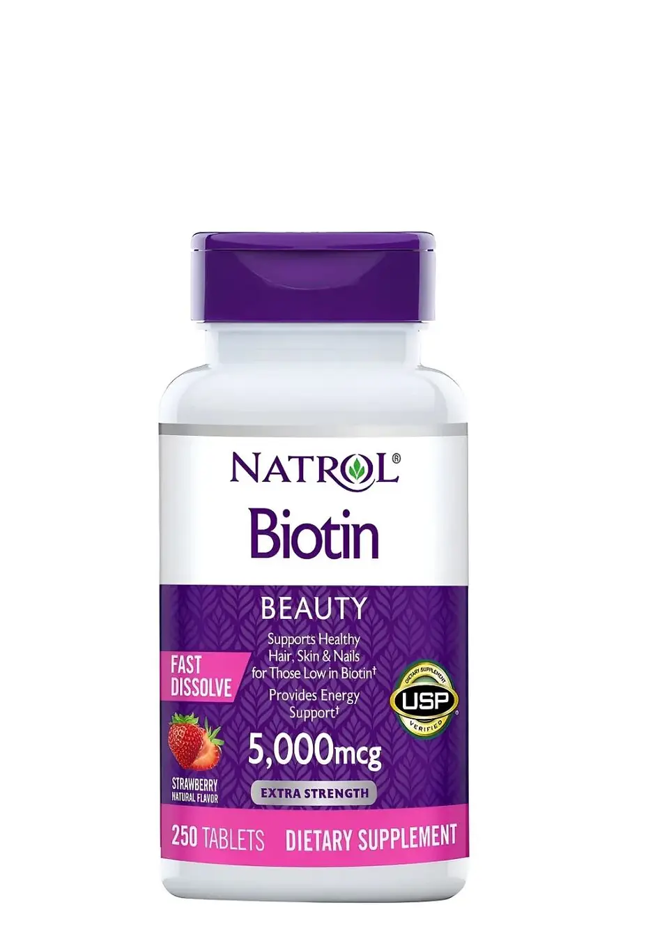 Biotina Natrol 5.000 mcg Fast Dissolve – 250 tabletas | Cabello, Piel y Uñas | Alta absorción y delicioso sabor | Colombia 4