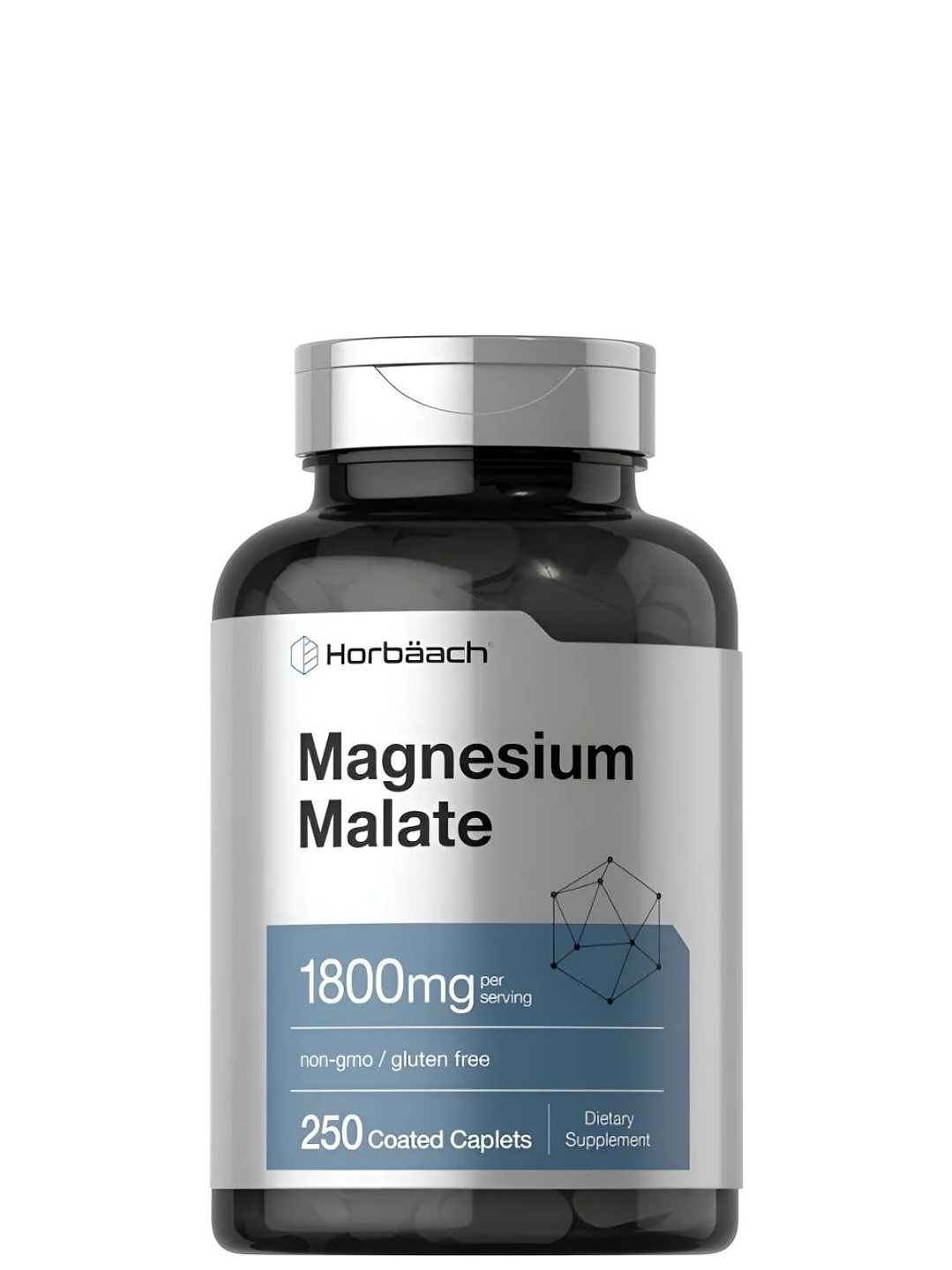 Suplemento Malato de Magnesio Horbäach 1800 mg – 250 Cápsulas | Energía, Músculos y Sueño Profundo | Colombia 1