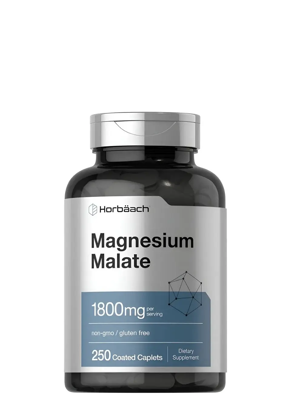 Suplemento Malato de Magnesio Horbäach 1800 mg – 250 Cápsulas | Energía, Músculos y Sueño Profundo | Colombia 1