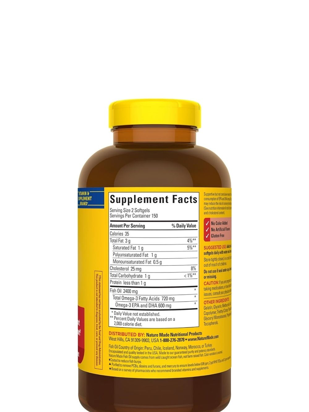 Nature Made Aceite de Pescado 1200 mg Sin Eructos – 300 Cápsulas Blandas | Omega-3 EPA & DHA para Salud del Corazón y Cerebro | Colombia 4
