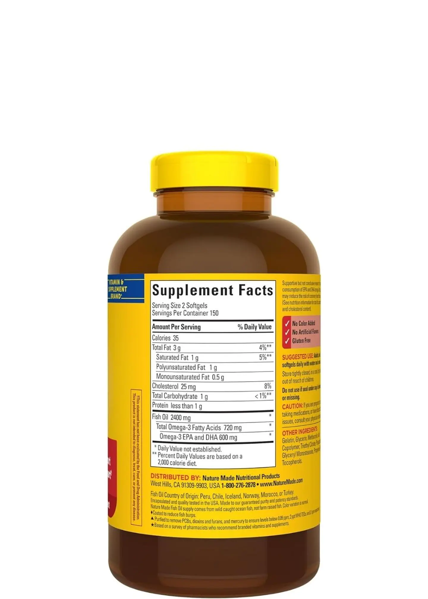 Nature Made Aceite de Pescado 1200 mg Sin Eructos – 300 Cápsulas Blandas | Omega-3 EPA & DHA para Salud del Corazón y Cerebro | Colombia 4