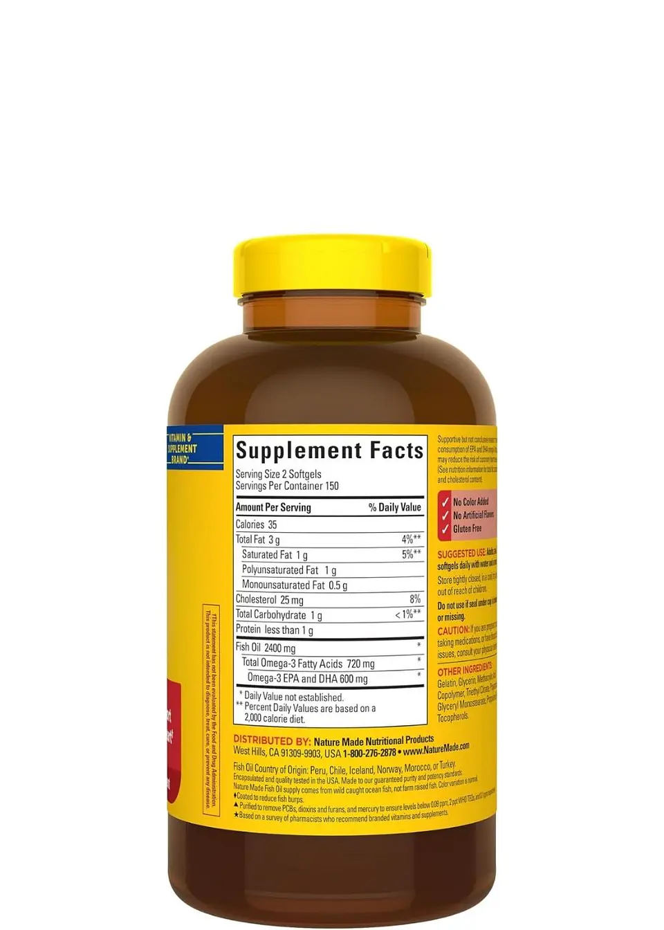 Nature Made Aceite de Pescado 1200 mg Sin Eructos – 300 Cápsulas Blandas | Omega-3 EPA & DHA para Salud del Corazón y Cerebro | Colombia 4