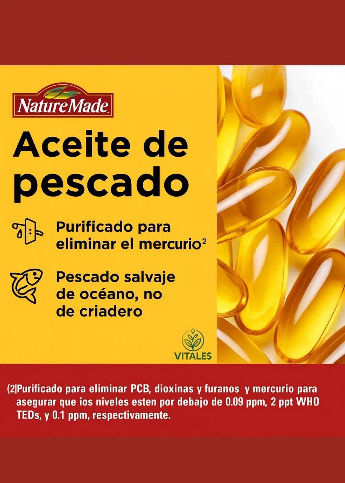 Nature Made Aceite de Pescado 1200 mg Sin Eructos – 300 Cápsulas Blandas | Omega-3 EPA & DHA para Salud del Corazón y Cerebro | Colombia 2