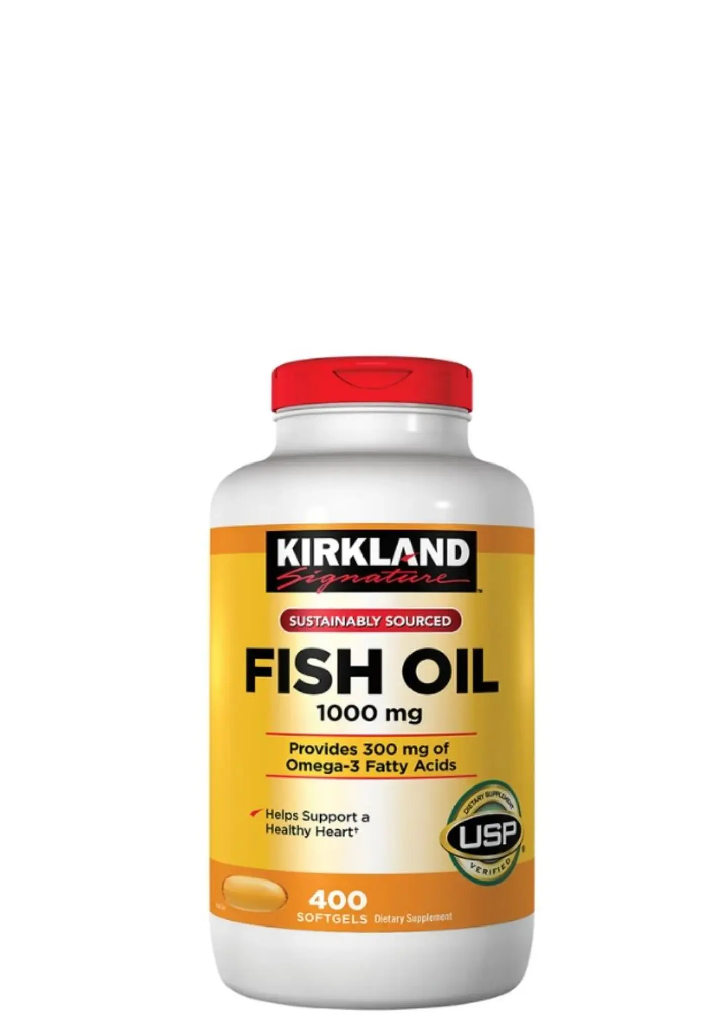 Omega-3 Kirkland Signature 1000 mg – 400 Cápsulas | Salud del corazón, cerebro y articulaciones | Aceite de pescado purificado | Colombia 1
