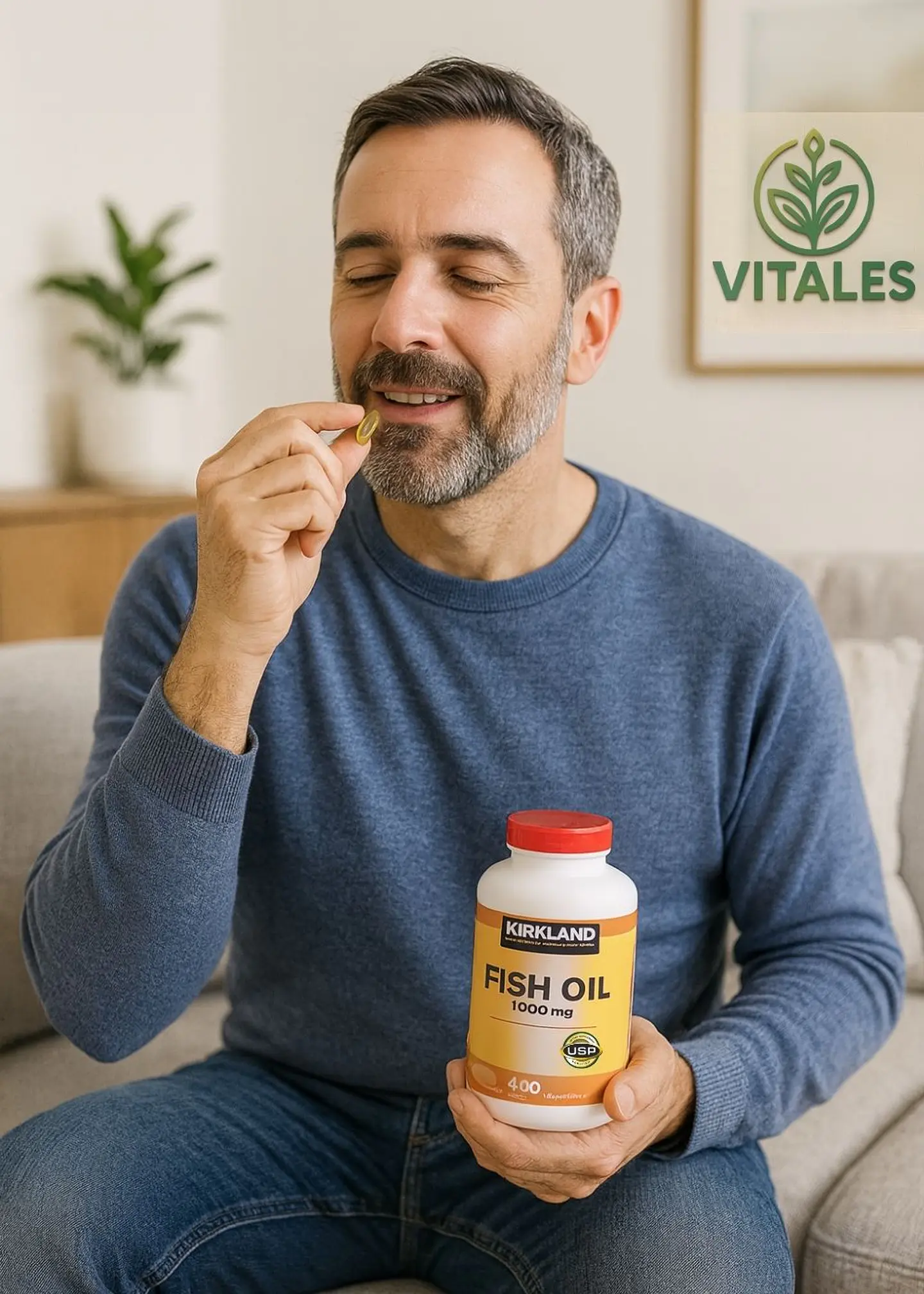 Omega-3 Kirkland Signature 1000 mg – 400 Cápsulas | Salud del corazón, cerebro y articulaciones | Aceite de pescado purificado | Colombia 2