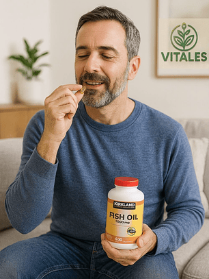 Omega-3 Kirkland Signature 1000 mg – 400 Cápsulas | Salud del corazón, cerebro y articulaciones | Aceite de pescado purificado | Colombia