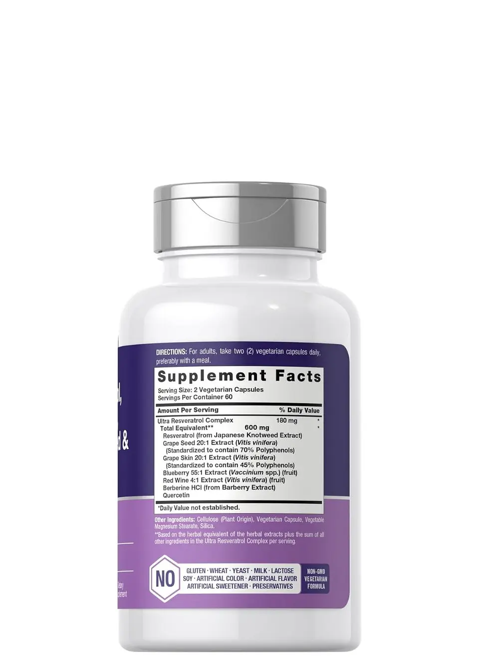 Resveratrol Berberina Semilla de Uva y Quercetina Horbäach – 120 Cápsulas | Antioxidante Premium para Energía, Inmunidad y Salud Celular | Sin OMG y Sin Gluten | Colombia 3