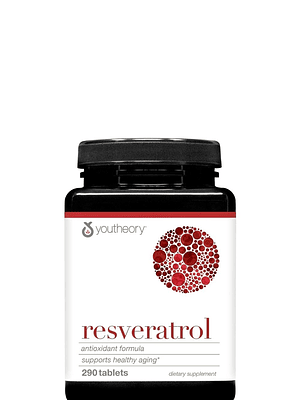 Youtheory Resveratrol con Acerola – 290 tabletas | Potente Antioxidante, Antienvejecimiento y Sistema Inmune | Colombia
