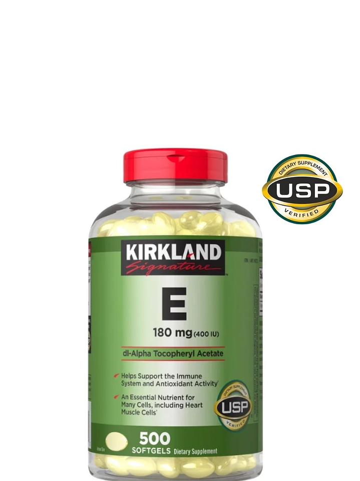 Vitamina E Kirkland 400 IU | 500 cápsulas blandas | Antioxidante premium para piel, corazón e inmunidad | Colombia 3