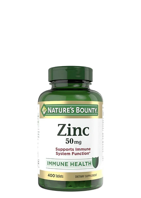 Nature’s Bounty Zinc 50 mg x 400 tabletas | Fortalece tus defensa | Colombia 
