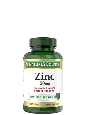 Nature’s Bounty Zinc 50 mg x 400 tabletas | Fortalece tus defensa | Colombia 