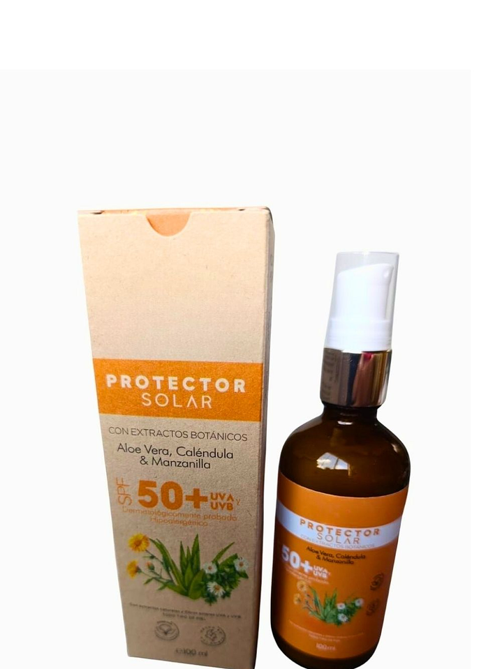 Protector Solar Natural  SPF50 con Extractos Botánicos – 100ml 4
