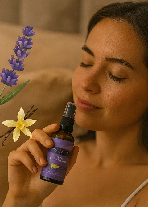 Bruma Aromatizante Natural Sueño Sabanero con Aceite Esencial de Lavanda y Vainilla 50ml  | Relajación y Descanso Profundo | Colombia