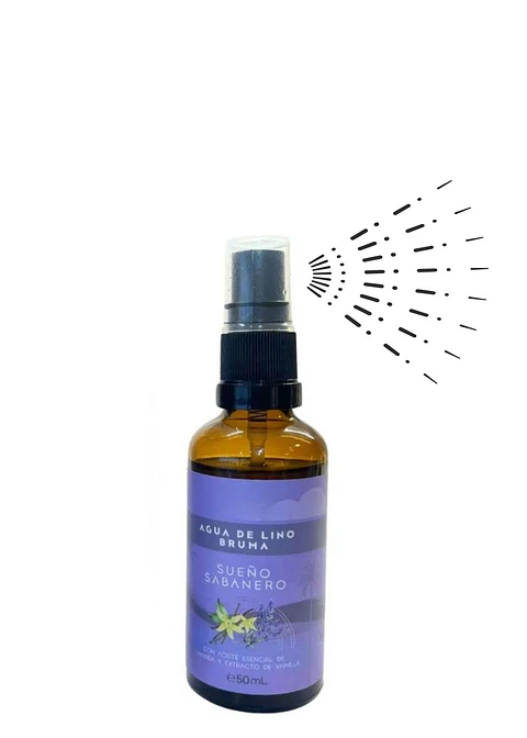Bruma Aromatizante Natural Sueño Sabanero con Aceite Esencial de Lavanda y Vainilla 50ml  | Relajación y Descanso Profundo | Colombia