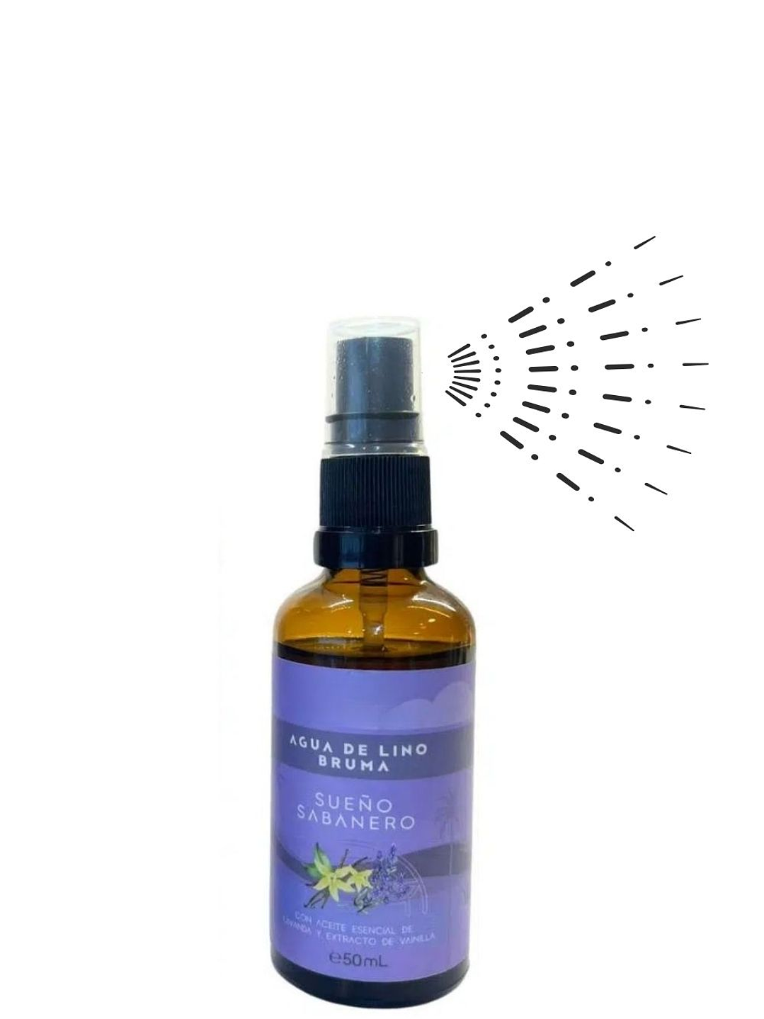 Bruma Aromatizante Natural Sueño Sabanero con Aceite Esencial de Lavanda y Vainilla 50ml  | Relajación y Descanso Profundo | Colombia 1