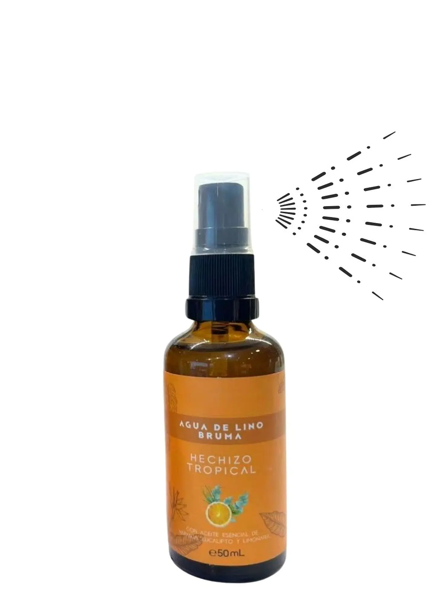 Bruma Aromatizante Natural con Aceites Esenciales de Naranja, Eucalipto y Limonaria 50ml | Aromaterapia Botánica | Colombia 1