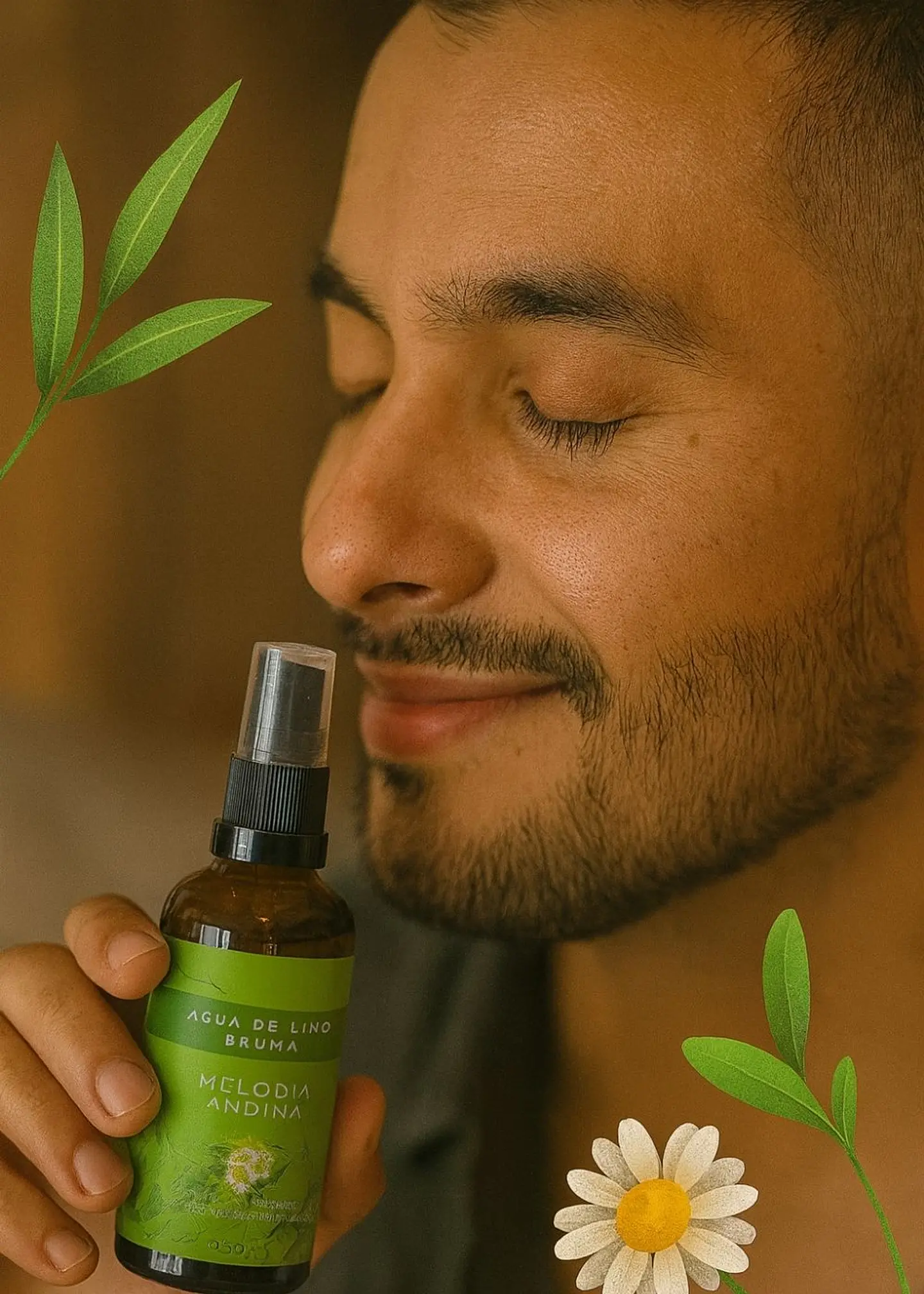 Bruma Aromatizante Natural Melodía Andina con Aceite Esencial de Cidrón y Manzanilla 50ml | Calma, Equilibrio y Bienestar Emocional |Colombia 2