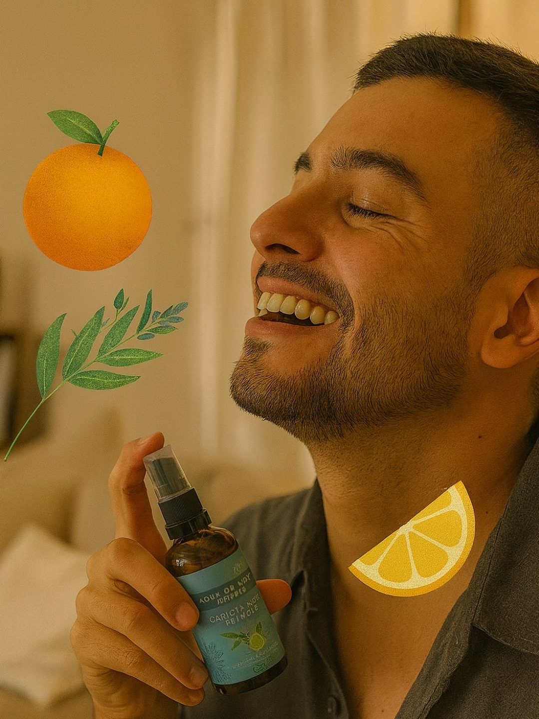 Bruma Aromatizante Natural Caricia del Nevado con Aceites Esenciales de Limón, Eucalipto y Tomillo 50ml | Frescura Energizante y Bienestar Emocional | Colombia 2