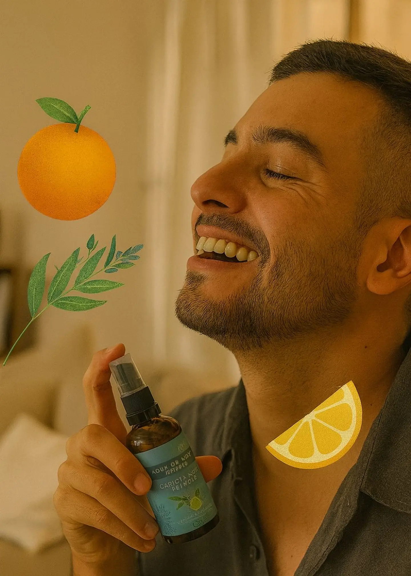 Bruma Aromatizante Natural Caricia del Nevado con Aceites Esenciales de Limón, Eucalipto y Tomillo 50ml | Frescura Energizante y Bienestar Emocional | Colombia 2