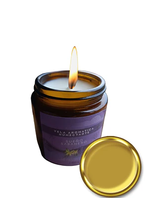 Vela Aromática Humectante Natural con Aceites Esenciales Lavanda y Vainilla 100g | Doble Propósito: Aromatiza y Nutre la Piel | Cera de Soya, Coco y Karité  | Libre de Fragancias Sintéticas | Colombia