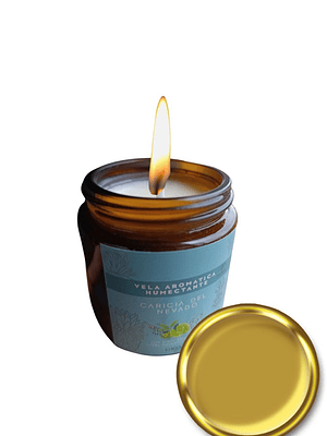 Vela Aromática Humectante Natural con Aceites Esenciales de Limón, Eucalipto y Tomillo 100g | Doble Propósito: Aroma & Hidratación | Cera de Soya, Coco y Karité | Sin fragancias Sintéticas | Colombia