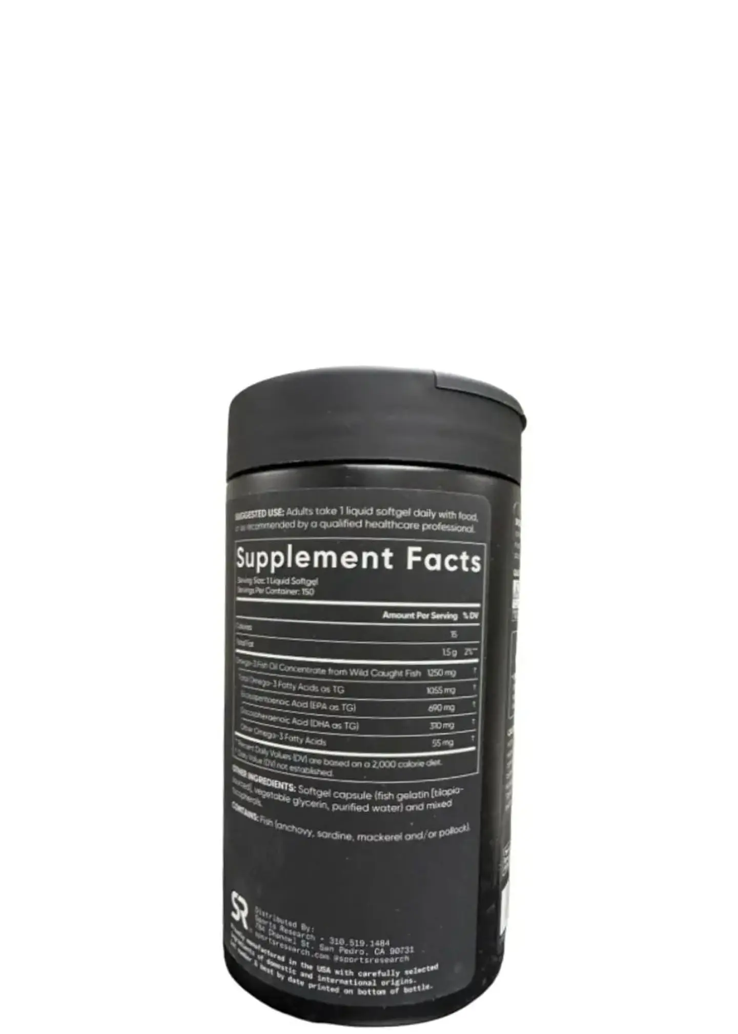 Sport Research  | Omega 3 1055 mg  150 capsulas EPA + DHA de alta potencia | Apoyo al corazón, articulaciones y memoria | Colombia 2