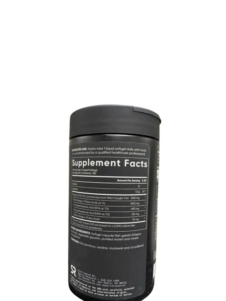 Sport Research  | Omega 3 1055 mg  150 capsulas EPA + DHA de alta potencia | Apoyo al corazón, articulaciones y memoria | Colombia 2