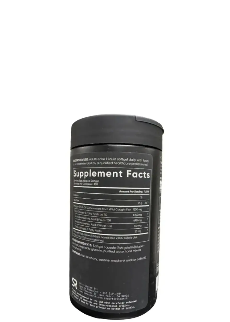 Sport Research  | Omega 3 1055 mg  150 capsulas EPA + DHA de alta potencia | Apoyo al corazón, articulaciones y memoria | Colombia 2