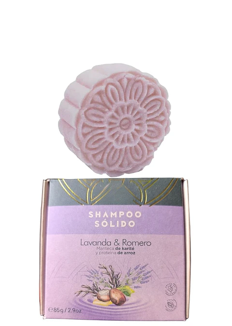 Shampoo Sólido Natural de Lavanda y Romero 85g | Cabello Mixto o Normal | Vegano y Libre de Químicos  | Colombia