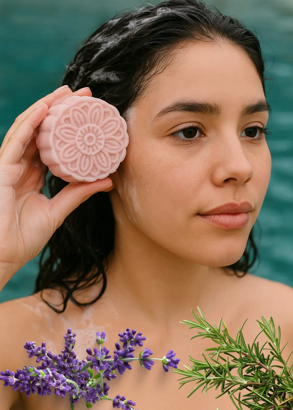 Shampoo Sólido Natural de Lavanda y Romero 85g | Cabello Mixto o Normal | Vegano y Libre de Químicos  | Colombia 2