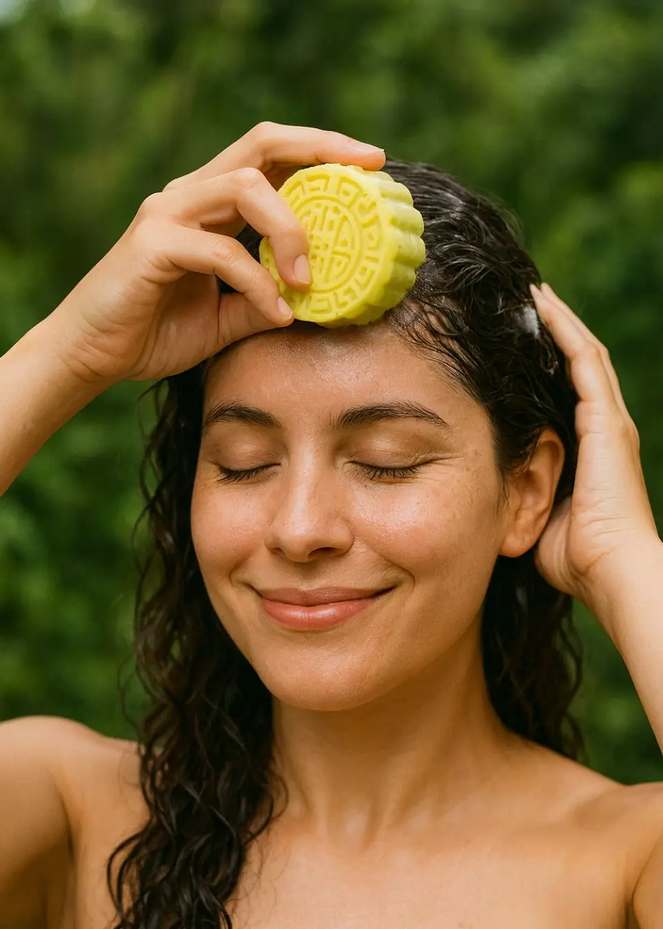 Shampoo Sólido Natural de Naranja y Limonaria 85g | Cabello Seco o Rizado | Hidratante Antifrizz | Vegano | Colombia 2