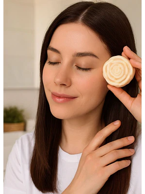 Acondicionador Sólido de Romero, Karité, Cacao y Coco 55g | Hidratación Profunda | Todo Tipo de Cabello | Vegano | Colombia 