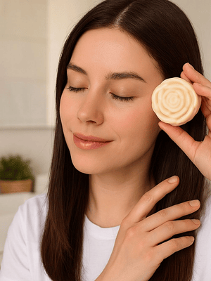 Acondicionador Sólido de Romero, Karité, Cacao y Coco 55g | Hidratación Profunda | Todo Tipo de Cabello | Vegano | Colombia 