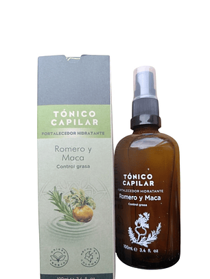 Tónico Capilar Anticaída de Romero y Maca 100 ml | Crecimiento, Fuerza y Equilibrio | Libre de Químicos | Colombia