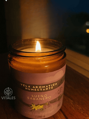 Vela Aromática Humectante Natural con Aceites Esenciales Lavanda y Vainilla 180g | Doble Propósito: Aromatiza y Nutre la Piel | Cera de Soya, Coco y Karité  | Libre de Fragancias Sintéticas | Colombia