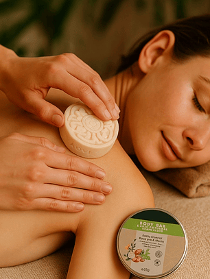 Barra Humectante Natural de Eucalipto y Menta 65g | Hidratación Profunda, Masaje Herbal y Alivio Muscular | Vegana y Libre de Químicos